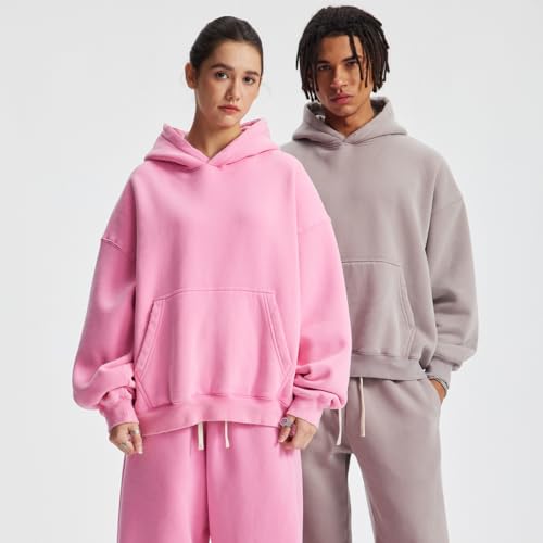 VFIVE UNFOUR Loose Short Wide Version Fleece Worn Out Hooded Thick Warm Hoodies Sweatshirt Men Fashion Pullovers4