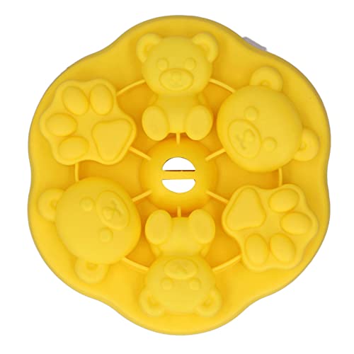 Mumusuki Mini Maker, 8 Cavity Bear and Cat Ice Cube Tray, Non Stick Silicone Chocolate Candy Maker for Jello, Gummy, Pudding Cake Baking DIY