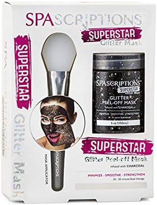 Superstar Glitter Peel-off Mask Infused with Charcoal with Applicator