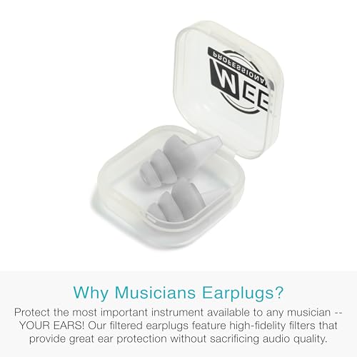 Image of MEE audio Universal High Fidelity 15db Flat Response Filtered Earplugs (Includes 3 Sizes - S /M /L, Clear)