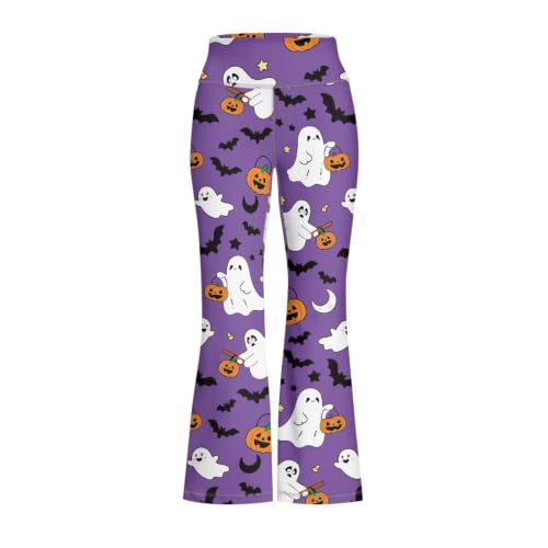 Image of Girls Flare Leggings 5-14T Cute Bell Bottoms for Girl Yoga Pants for Gym