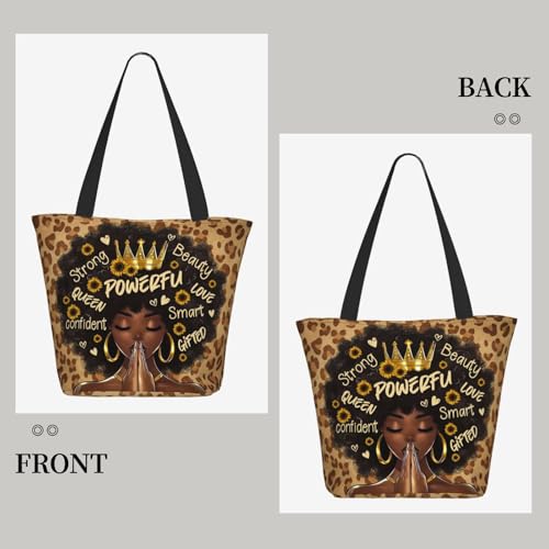 Bolso Tote para Mujeres Afroamericanas Negro miniatura 7