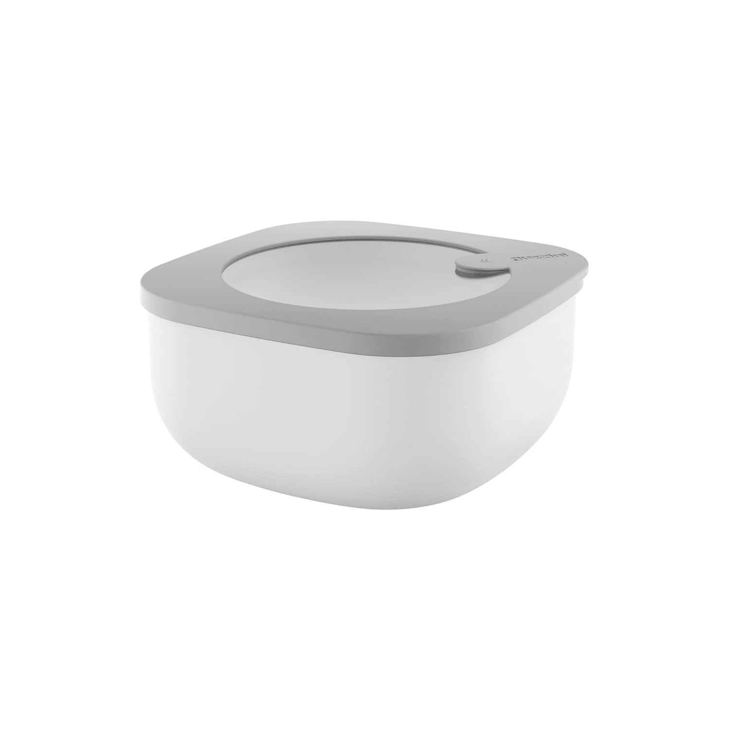 Guzzini Store&More Kitchen Active Design Low Airtight Containers for Fridge/Freezer/Microwave(M), 16 x 16 x 8 cm, Dark Grey