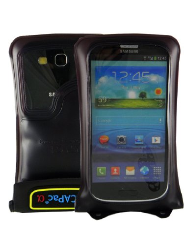 DiCAPac WP-C1 - Etui étanche pour iPhones 3/ 4/ 4S / 5 et Smartphones - Samsung Galaxy S3 S4, HTC One, LG G2, LG Optimus L9, Nokia Lumia 1020 et d'autres -- 147mm x 96mm - couleur noir