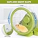 VANNON 4 in 1 Quiet Hamster Exercise Wheel, Multi Functional Hamster House with Running Wheel, Water Bottle, Food Bowl and Hideout, Small Animals Exercise Running Toys for Hamsters Gerbils Mice, Green
