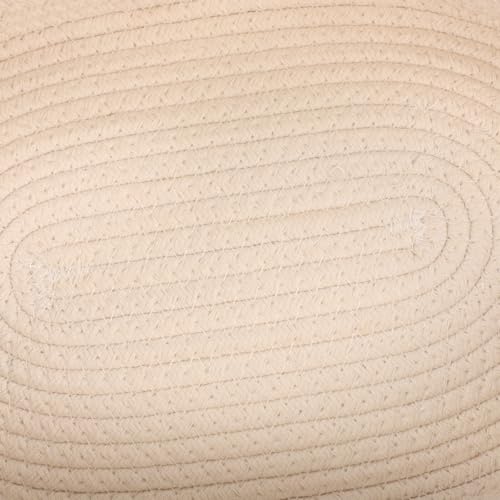 Cesta de algodón Lurrose con acabado artesanal decorativo para casa 5