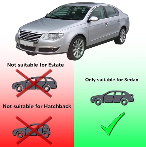 Rumplex Windabweiser Luftabweiser Regenabweiser Seitenfensterabweiser Kompatibel mit VW Passat Type B6 2006-2010 Autofenster Regenschutz Regenabweiser Anklebbare Deflektoren 4 Stück