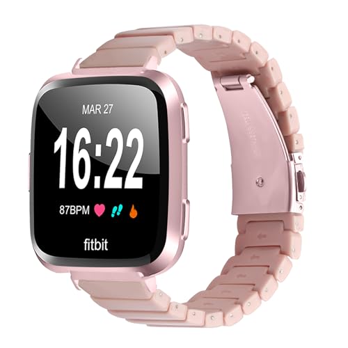 �����X�g���b�v Fitbit Versa 2/Versa/Sense�Ή� ���߉\ �y�� �J�W���A�� �X�|�[�c �����p�o���h Fitbit Versa Lite ���f�B�[�X �����Y (�s���N - ���[�Y�s���N �����T�C�Y)