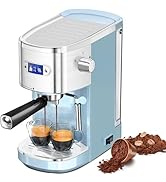 Electactic 20 Bar Espresso Machine, Professional Stainless Steel Coffee Maker with LCD Display, 4...