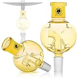 DILAW® Shisha Tornado Molassefänger Totenkopf (aus Glas für (Schliff 18/8) - Wasserpfeife, Vorkühler-Aufsatz Skull Wasserpfeife, Gold