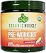 Organic Muscle #1 Rated Organic Pre Workout Powder-Natural Vegan Keto Pre-Workout & Organic Energy Supplement for Men & Women- Non-GMO, Paleo, Gluten Free, Plant Based -Lemon Berry -160g