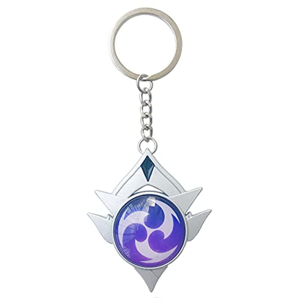Toplucky Yellow Genshin Luminous Key Charms Toy Impact Snezhnaya Electro Keychain Gold Game Figure Key Chain Pendant Keyring Genshin ​Character
