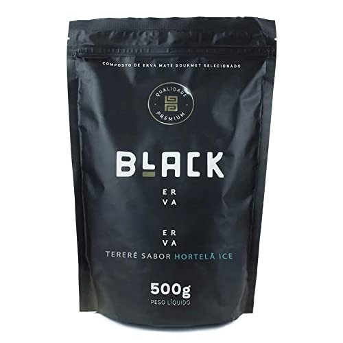 Kit Tereré Black Erva Garrafa 2,5L Cuia Erva Hortelã Ice