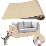 猫用爪とぎ 猫 爪研ぎ マット 爪研ぎシート 猫用爪とぎマット40×200CM 猫 つめとぎポールリペア カット壁に貼る 幅40CM可能な粘着式猫ソファプロテクター、 猫のツリースタンドの交換部品、四季対応、家具傷防止、 ソファ、家具、壁に貼る 耐摩耗 (カーキ)