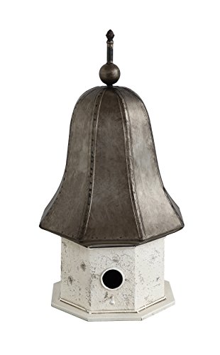 Creative Co-Op Distressed Cream & Bronze Decorative Metal Birdhouse #TOP18