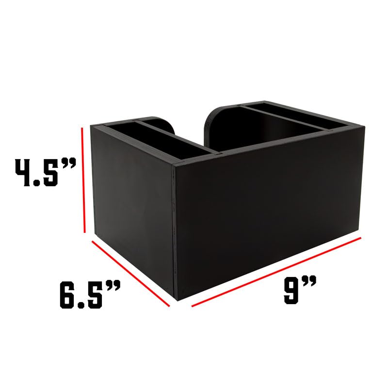 WOODEN BAR CADDY - RUSTIC WOODEN DESIGNS (Black)