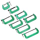 Robuster G-Klemmschraubstock aus Gusseisen mit großer Halstiefe, Metallbearbeitungs-Klemmwerkzeug zum Schweißen, Kleben, Mauerwerk und Bauen, glattes Gewinde (7,6 cm)
