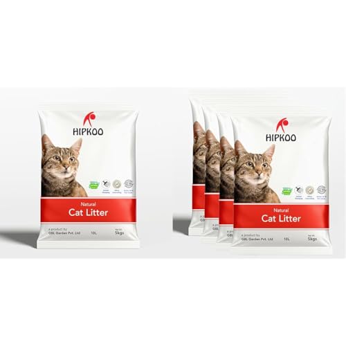 Image of Hipkoo Exclusive Cat Litter Bundle | 5kg + 20kg | 100% Natural Bentonite Clay | Dust-Free Unscented