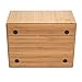 MobileVision Bamboo Storage Box, 12”x 9”x 6”, Durable Bin w/ Handles, Stackable - For Toys Bedding Clothes Baby Essentials Arts & Crafts Closet & Office Shelf With (White Clip Included)