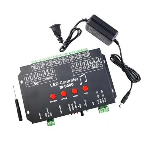 Magic light strip controller M-8000 magic color music controller, 8-way magic light strip programming control