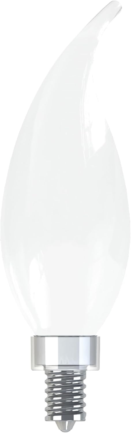 GE Relax HD LED Light Bulbs, CA11 Decorative Bulbs, Soft White, 40W Equivalent, Dimmable, Frosted Finish, E12 Candelabra Base, 24 Pack