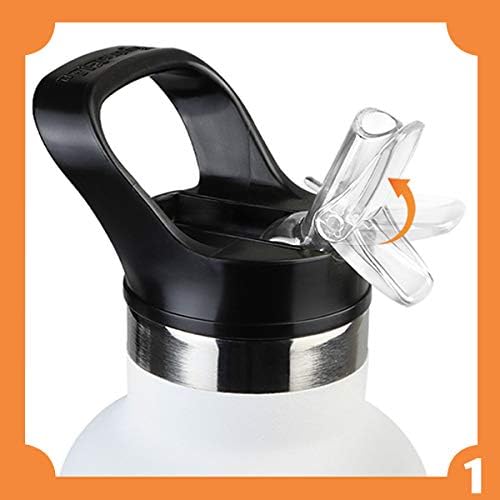 Miniatura 7 de Tapa de popote para botellas de agua Hydroflask de boca estándar de 18, 21, 24 onzas, tapas con popote para botellas de agua Hydroflask y otros