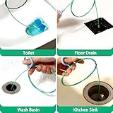 6-Pack Drain Unblocker Tool,Sink Unblocker,Drain Cleaner, Drain Snake,Toilet Unblocker,Shower Drain Unblocker,Drain Rods,Plumbing Tools,Kitchen Sink Unblocker,Bathroom Sink Unblocker(4x90cm+2x130cm) - Image 7