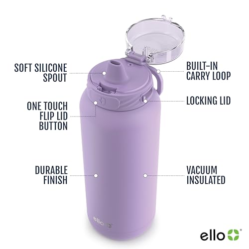 Ello 459-0999-062-6 Cooper 22Oz Stainless Steel Water Bottle With Straw And Carry Handle, Double Walled And Vacuum Insulated Metal thumb #2