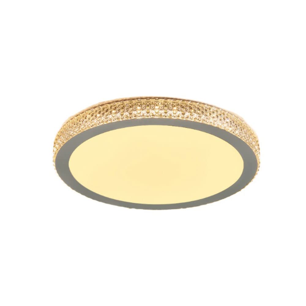 Ultra-thin Round LED Flush Mount Ceiling Light, 3 Color Temperatures Ceiling Lamp, Creative Diamond Iron Ceiling Light, Surface Mount Ceiling Light Fixture