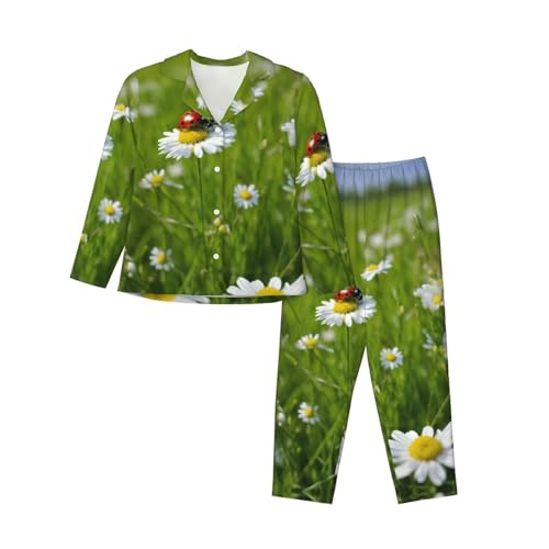 Pyjama confortable ensemble 2 pièces à manches longues imprimé floral
