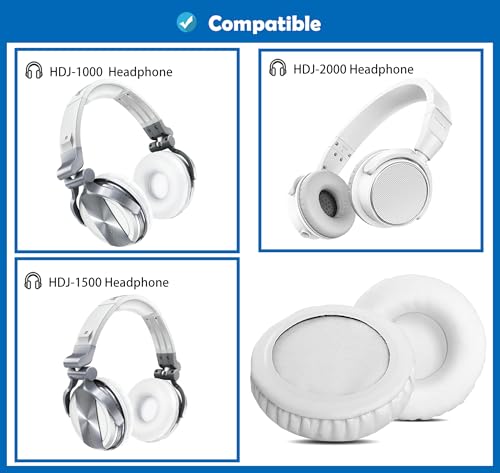 HDJ-1000 Headphone Premium Protein Leather Replacement Earpads Compatible with HDJ-1000 HDJ-1500 HDJ-2000 Headphones Earpads Cushion miniatura 2