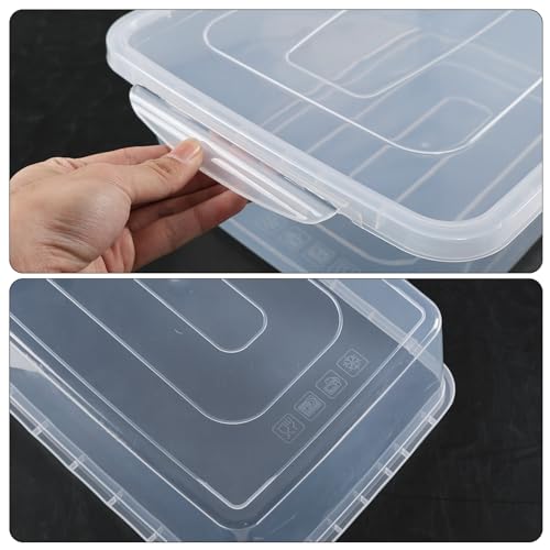 Boîtes de rangement verrouillables avec couvercle clipsable transparent 16L - 4