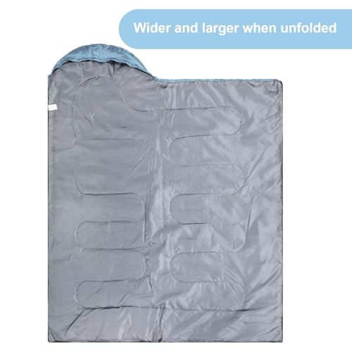 Tudomro 2 Pcs Bolsa de Dormir para Camping para Adultos Ligera y Compacta impermeable para Mochileros miniatura 5
