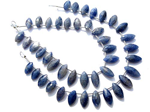Perles bleu saphir naturel marquise de qualité pour créer un cadeau de mariage unique