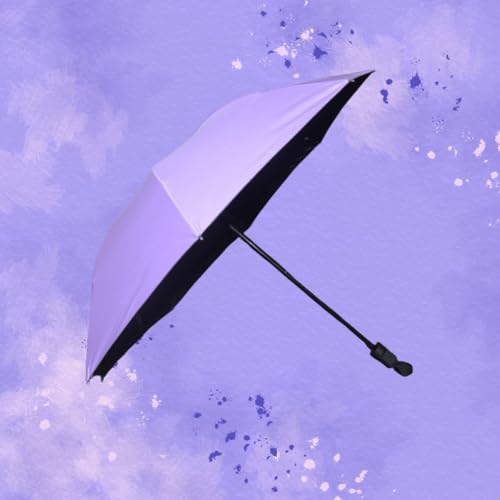 Image of KEKEMI 3 Fold Plain Pipine Umbrella for Men & Women