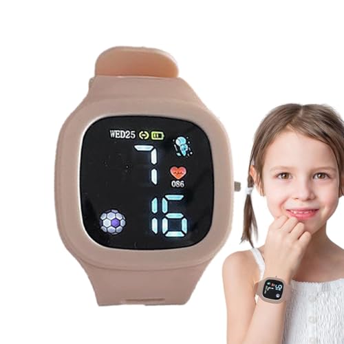 Reloj inteligente para niños, niñas, adolescentes, luminos cuadrados, pantalla LED colorida, reloj digital de silicona, impermeable, juguetes educativos, regalos de cumpleaños para niñas de 3