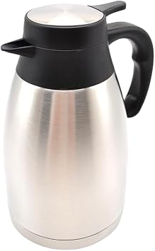 Stainless Steel Thermal Coffee Carafe 1.5 Liter 50 oz, Double Wall Vacuum Insulated Hand Press Dispenser for Tea Water Coffee Beverage with 12 Hours Retention