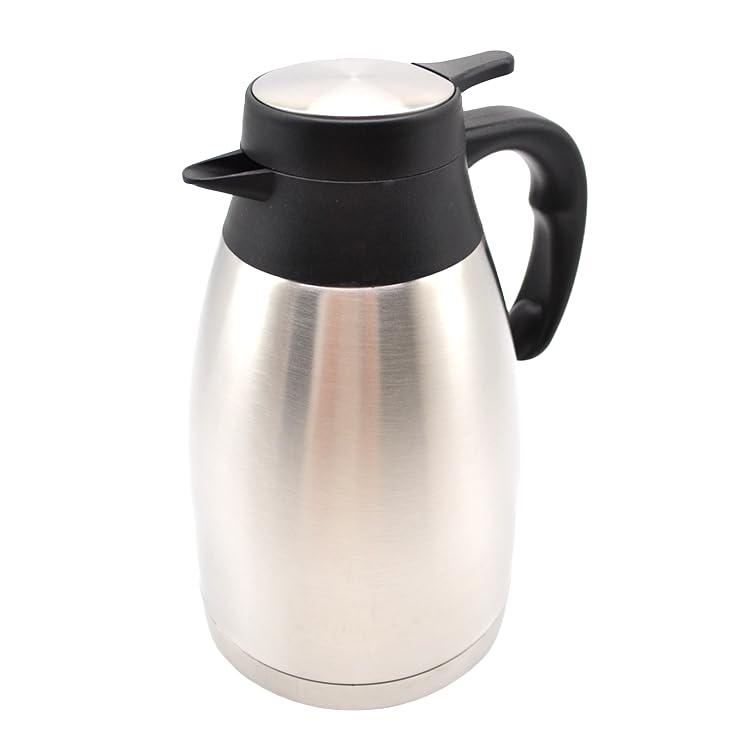 Jarra térmica de acero inoxidable de 1.5 litros y 50 onzas, dispensador de prensa manual aislado al vacío de doble pared para té, agua, café, bebidas con 12 horas de retención