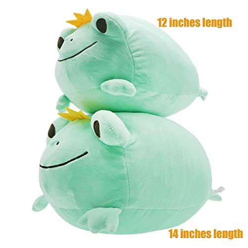 Cazoyee Super Soft Frog Plush Hugging Pillow And Cute Frog Stuffed Animal, Adorable Frog Plushie Toy For Kids Toddlers Children Baby, Cuddly Plush Frog Gift For 3 4 5 6 7 8 9 Years Old Girls Boys #TOP7