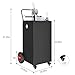 40 Gallon Fuel Caddy, Portable Gas Caddy Fuel Storage Tank with 4 Wheels & Manual Transfer Pump, Perfect Gasoline Diesel Fuel Container for Cars, Lawn Mowers, ATVs, Boats, More.Black.