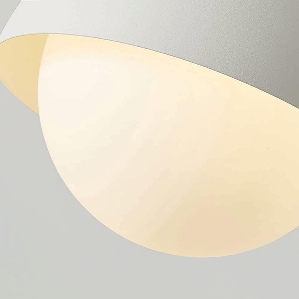 YUEGOO Chandeliers,Nordic Style Iron Glass Chandelier,Modern Minimalist Hemisphere Lamp,Glass Hanging Light Lampshade,Kitchen Island Living Room Decoration Lighting Fixtures/K