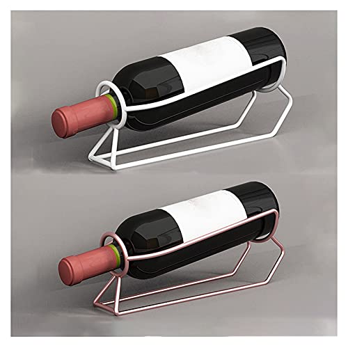 Soporte para botella de vino de metal blanco para 1 botella miniatura 1
