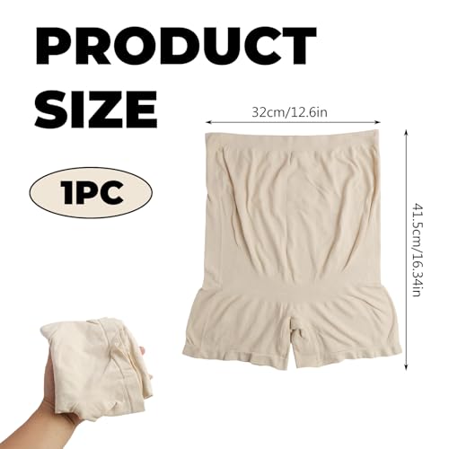 Fllyvly Umstandshose Kurz Unter Kleid Schwangerschaft Anti Chafing Shorts Überbauch, Hautfarben, Ideal Unter Kleidern und Röcken, Komfortable Schwangerschaftsunterwäsche, 1 Stück