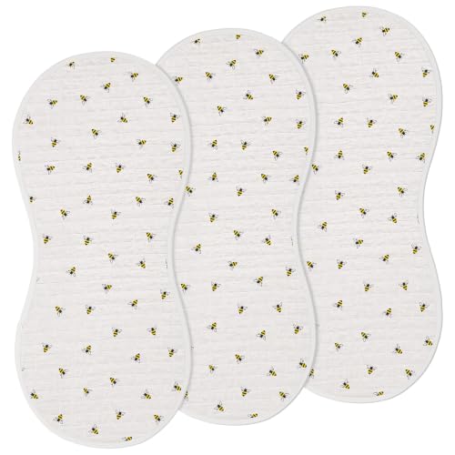 Hahafelt 3 Pcs Baby Changing Pad Liners,Bee,Cream Color