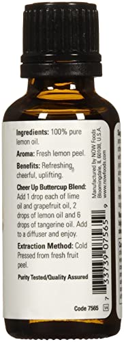 Now Foods Essential Oils Lemon, 1 Fl Oz 30 Ml (7565) #TOP1