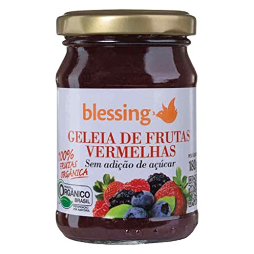 Geleia de Frutas Vermelhas Sem Açúcar Orgânica 180g - Blessing