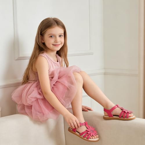 Image of Kiderence Toddler Flower Girl Sandals Open Toe Dress Shoes Wedding Party