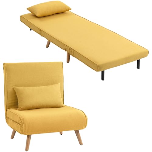 HOMCOM Sofá Cama Individual Plegable 3