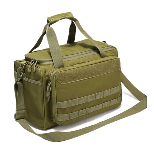 UNISTRENGH Multifunction Tactical Gun Range Bag Deluxe Pistol Shooting Range Duffle Bags (Military Green)