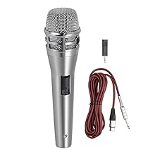 Cardioid Pickup Pattern: This wired dynamic cardioid handheld microphone captures sound primarily from the front while rejecting noise from the sides and rear, effectively reducing feedback and howling during live performances or karaoke sessions. Pl...